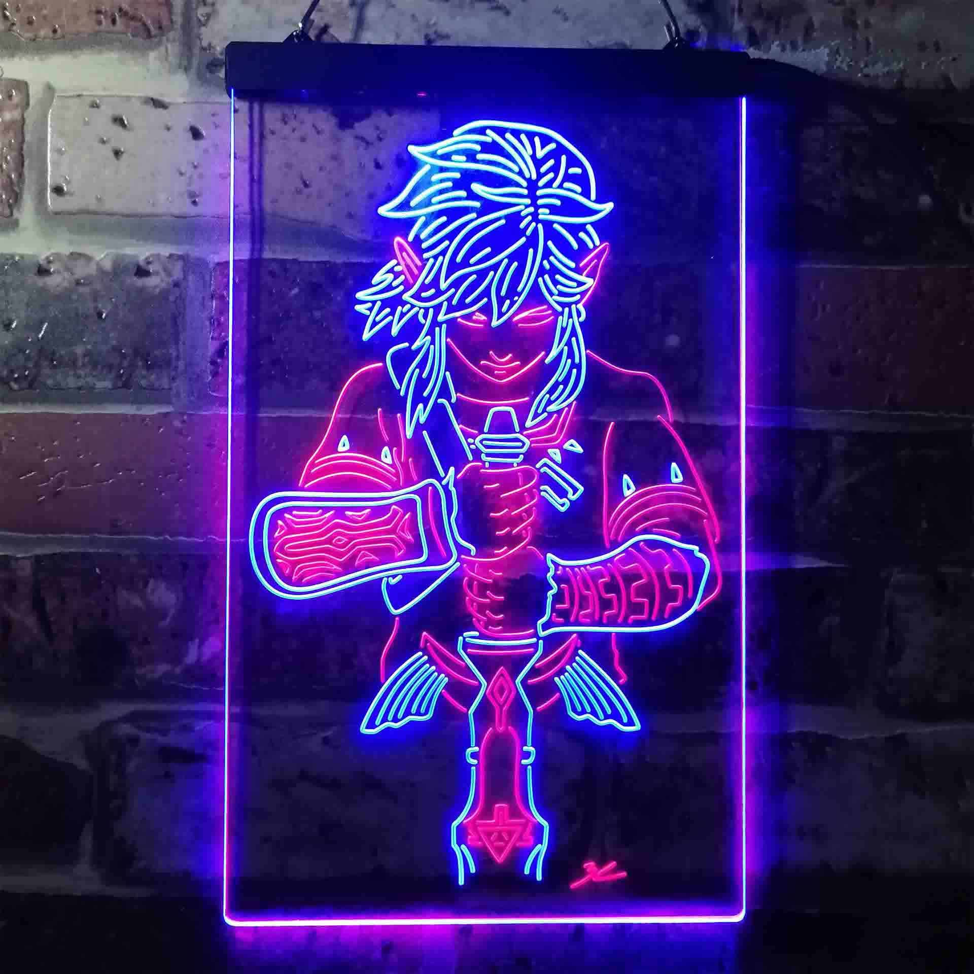 Legend of Zelda Link Dual LED Neon Light Sign